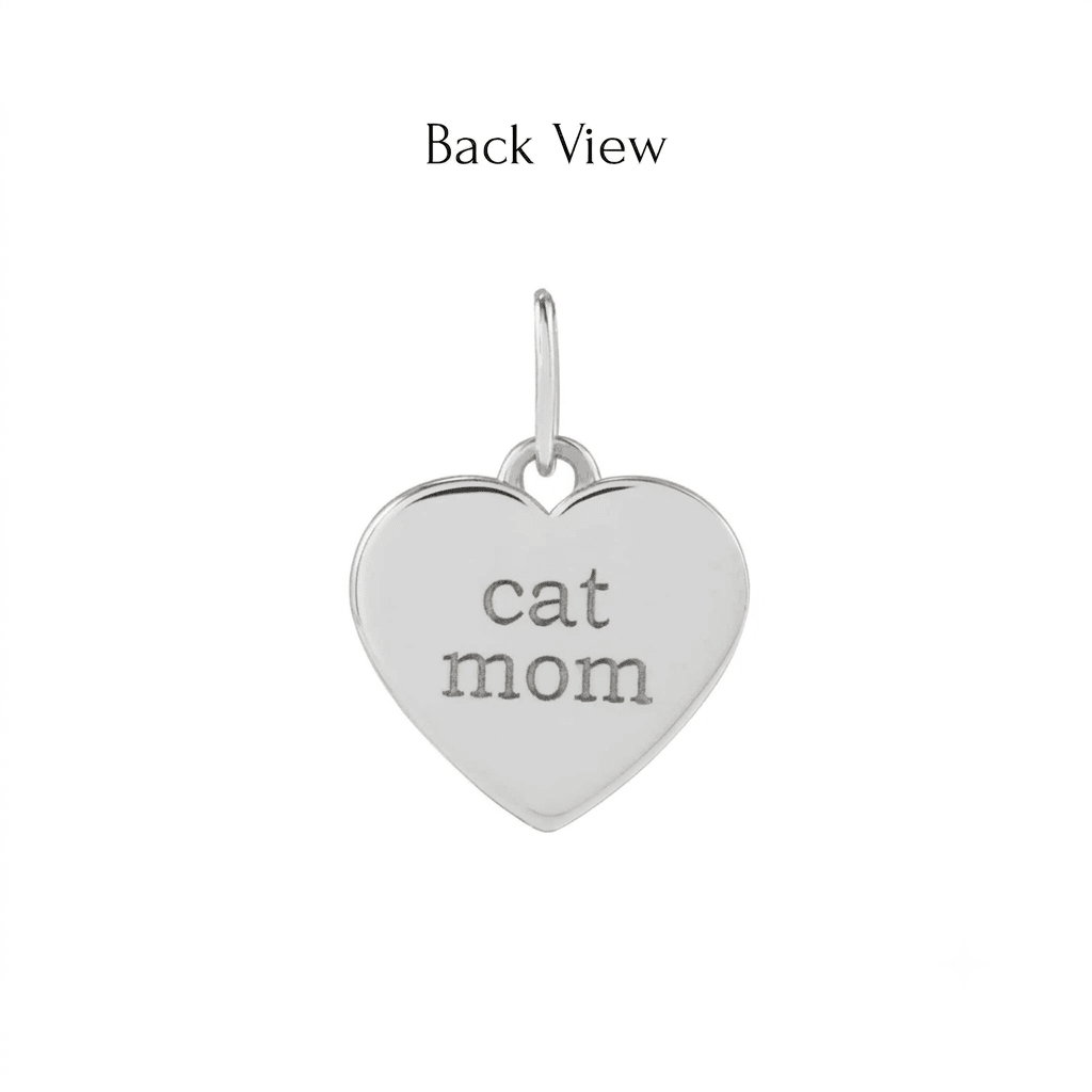 Paw Print Charm with Natural Diamonds in Solid 14K Gold - Camille Jewelry