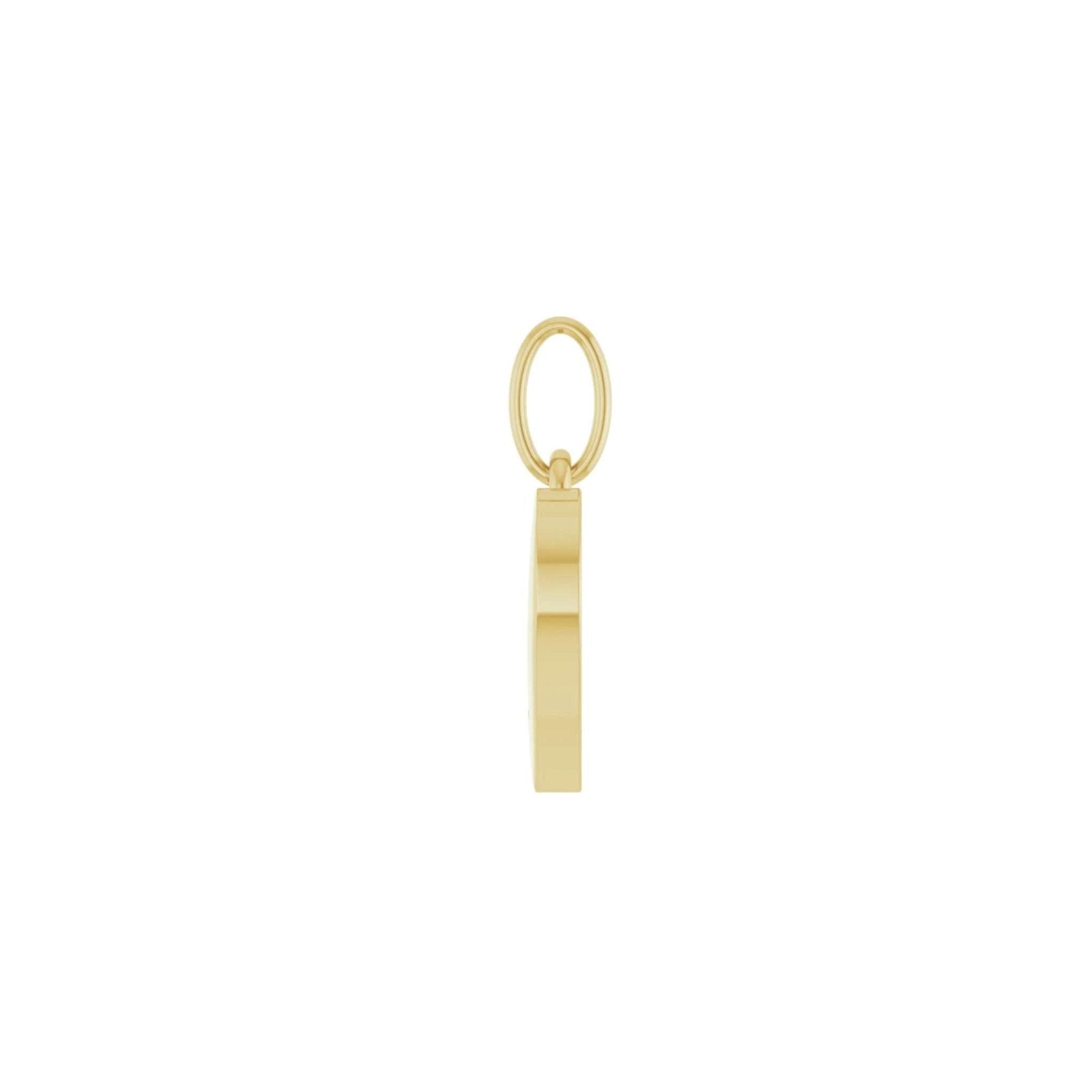 Paw Print Charm with Natural Diamonds in Solid 14K Gold - Camille Jewelry