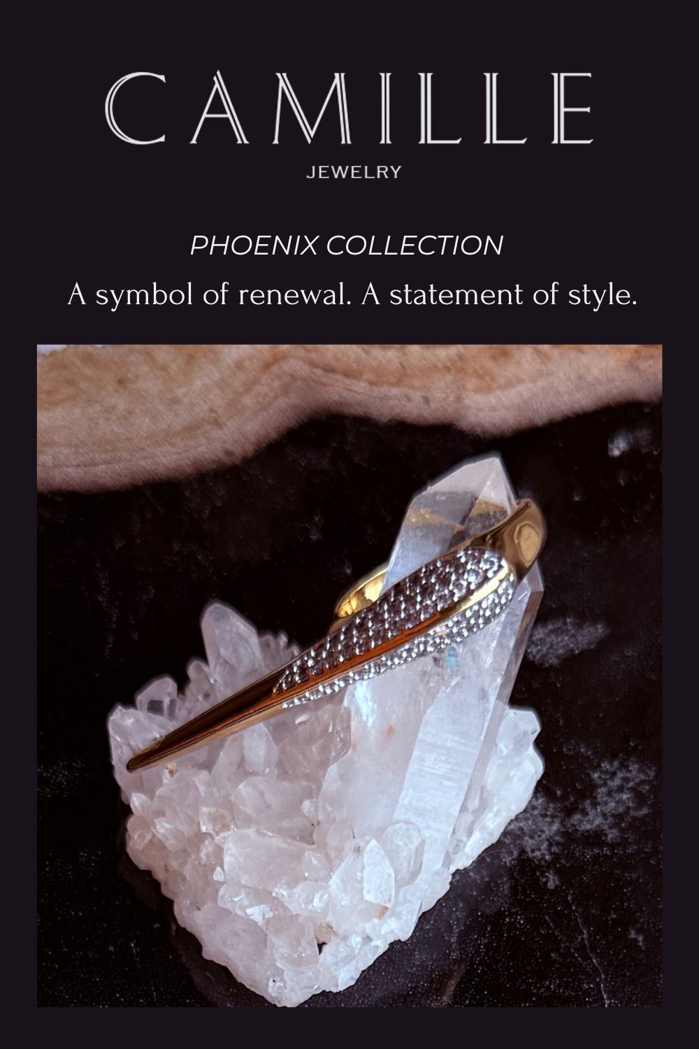 Phoenix Beak Gold Crossover Ring - Camille Jewelry