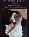 Camille Jewelry Phoenix Collection crossover ring on a dark background from Camille Jewelry 