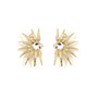 Phoenix Gold Statement Wing Earrings On White Background - Camille Jewelry