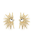 Phoenix Ear Wing Earrings – Gold-Plated Jasper Statement Jewelry - Camille Jewelry