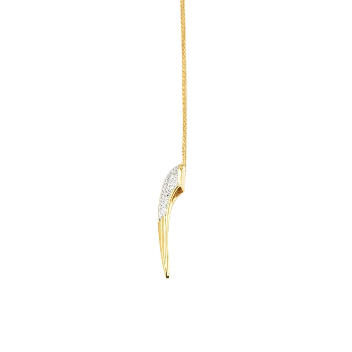 Phoenix  Large Beak Necklace Side view on white background- Camille Jewelry
