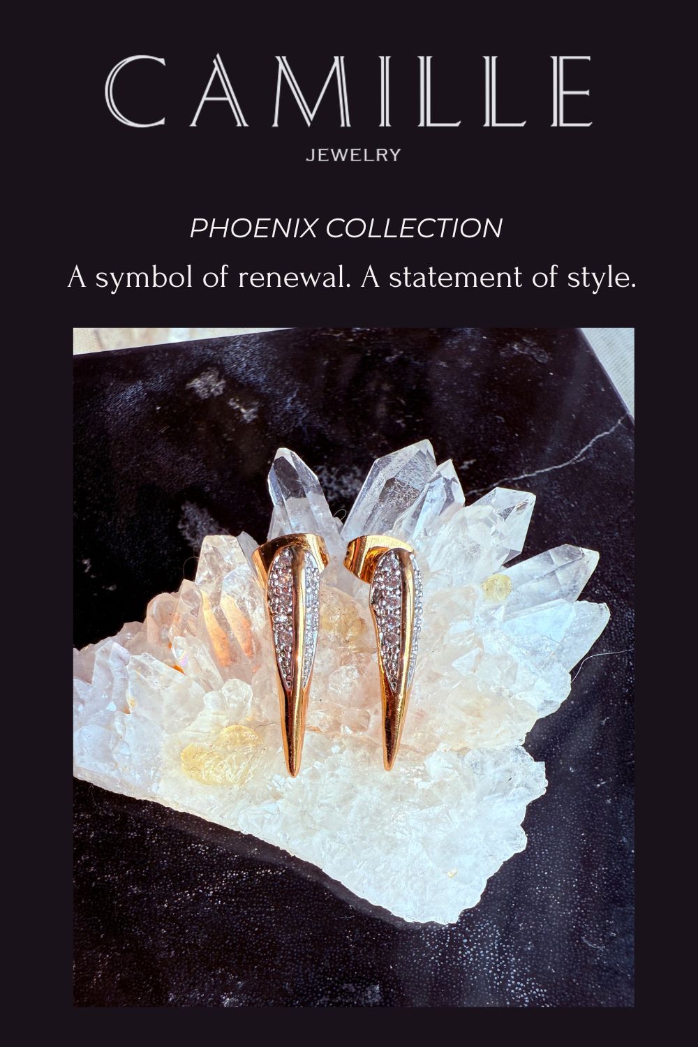 Phoenix Stud Earrings - Camille Jewelry