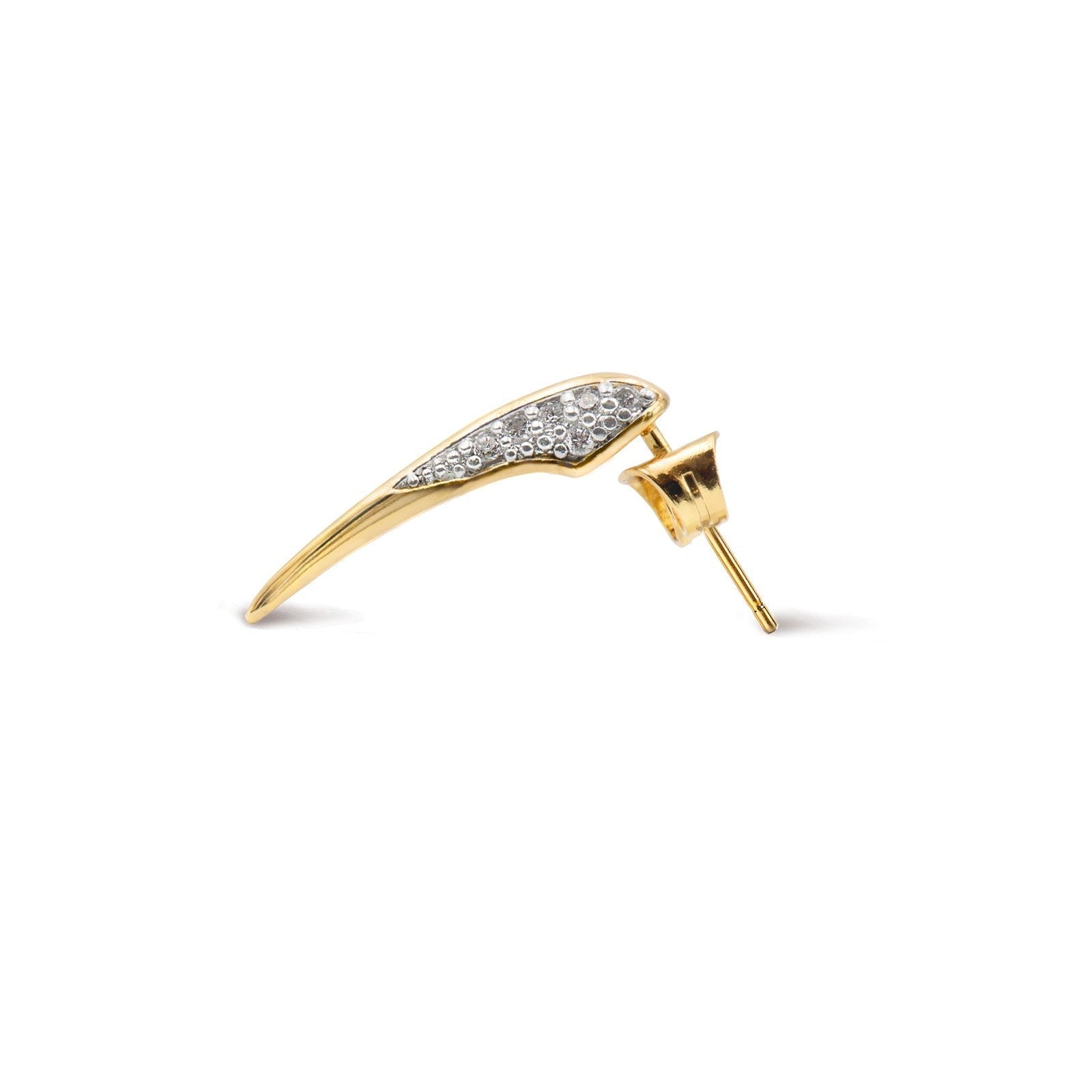Phoenix Stud Earrings – Gold-Plated Sculptural Jewelry - Camille Jewelry