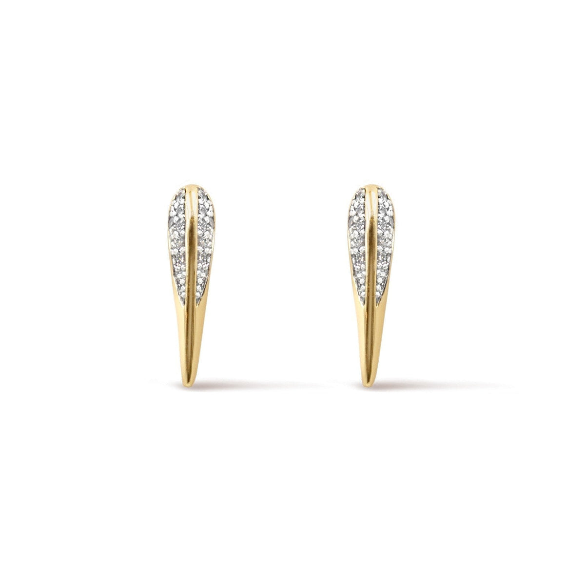 Phoenix Stud Earrings – Gold-Plated Sculptural Jewelry - Camille Jewelry
