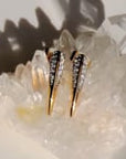 Pave Bird Beak Stud Earrings Oon Quartz Display | Camille Jewelry