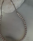 Adjustable Silver tennis bracelet with box chain video | Camille Jewelry