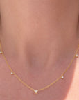 Diamond Station Necklace on model video - Camille Jewelry
