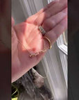 Video of 14K yellow gold script Mama necklace in gold on delicate cable chain video | Camille Jewelry