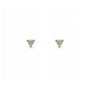 Round Tiny Diamond Earrings in Dainty 14K Gold Micro Studs - Camille Jewelry