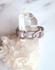 Silver Pavé Curb Chain Ring - Camille Jewelry