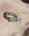 Silver Pavé Curb Chain Ring - Camille Jewelry