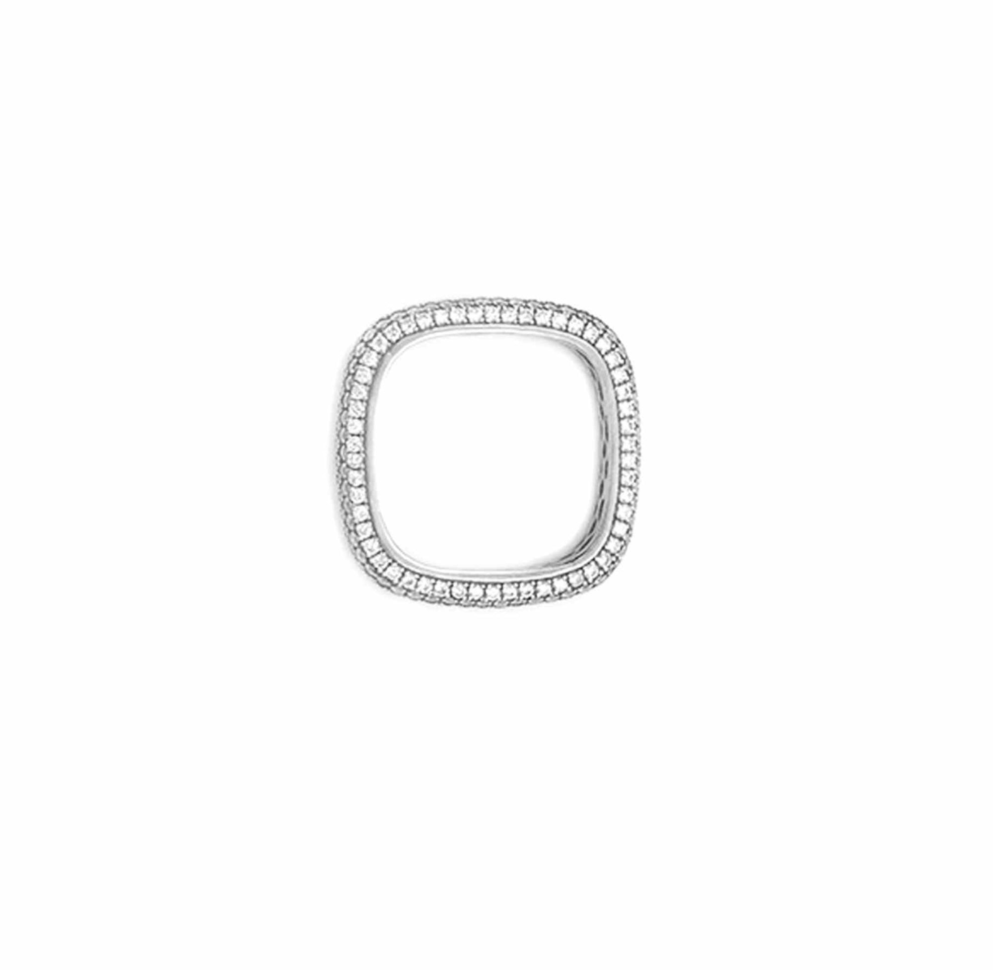 Skinny Square Ring in Gold Plated Sterling Silver