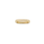 Skinny square ring in gold plated sterling silver with pavé cubic zirconia on a white background by Camille Jewelry