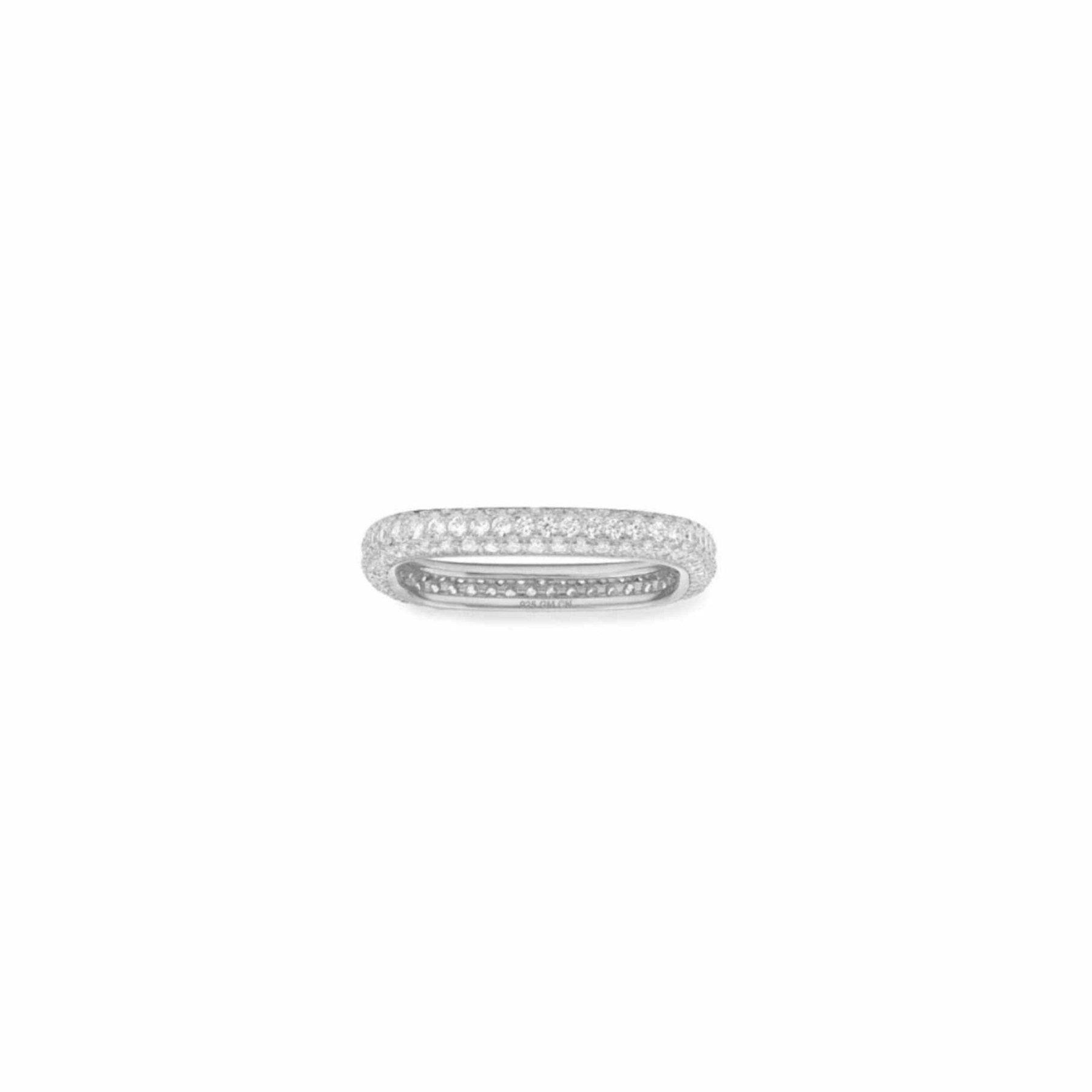 Skinny Square Ring in Gold Plated Sterling Silver - Camille Jewelry