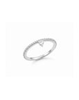 Skinny Trillion Pavé Stacking Ring in 18K Gold Vermeil - Camille Jewelry