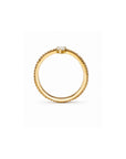 Skinny Trillion Pavé Stacking Ring in 18K Gold Vermeil - Camille Jewelry