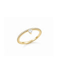 Skinny Trillion Pavé Stacking Ring in 18K Gold Vermeil - Camille Jewelry