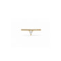 Front view of a skinny trillion pavé stacking ring in 18k Gold Vermeil on a white background by Camille Jewelry
