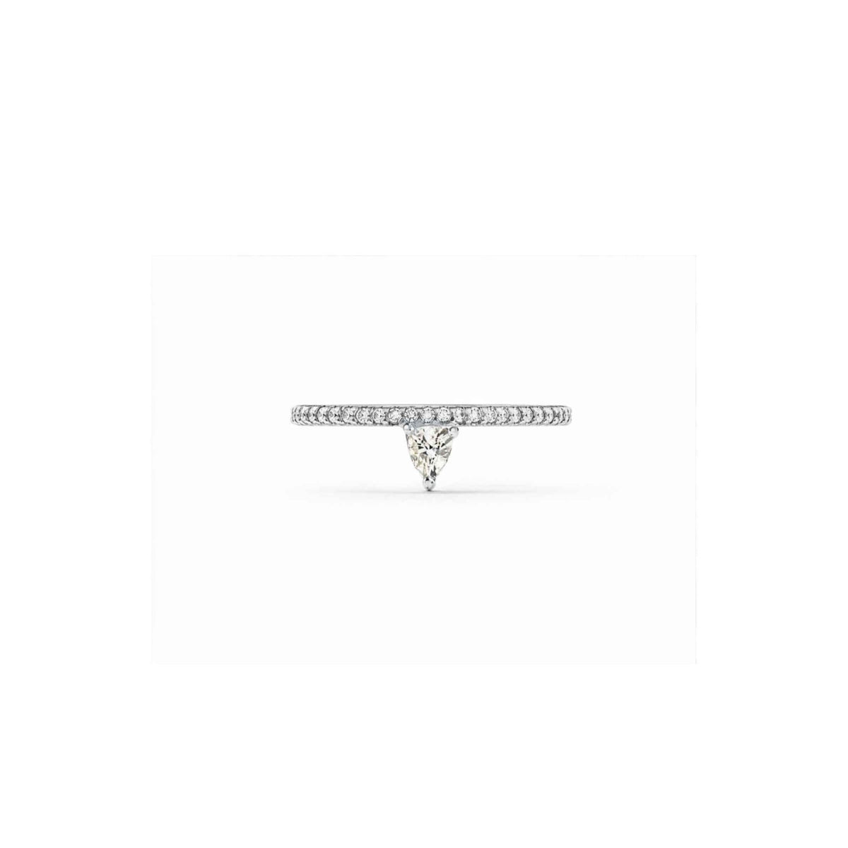 Skinny Trillion Pavé Stacking Ring in 18K Gold Vermeil - Camille Jewelry