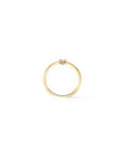 Skinny Trillion Ring – Dainty Women’s Jewelry in Gold Vermeil front view on a white background- Camille Jewelry