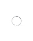 Sterling silver Skinny Trillion Ring on a white background– Dainty Women’s Jewelry - Camille Jewelry