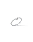 Sterling silver Skinny Trillion Ring – Dainty Women’s Jewelry on a white background- Camille Jewelry