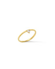 Skinny Trillion Ring Dainty Women’s Jewelry in Gold Vermeil on a white background- Camille Jewelry