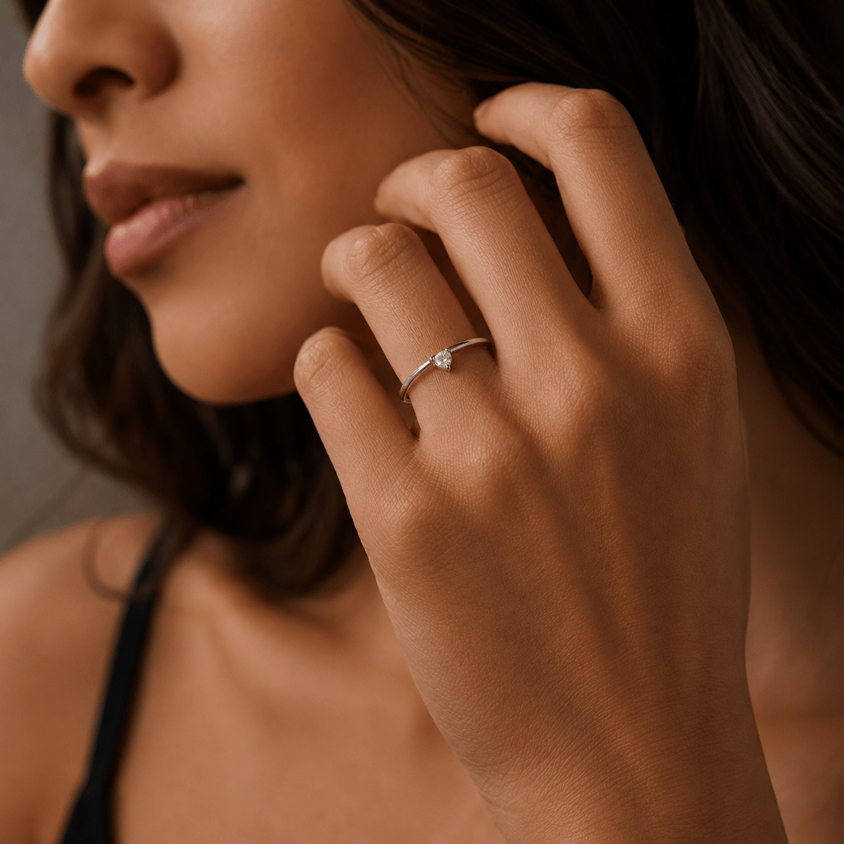 Skinny Trillion Ring in 18K Gold Vermeil