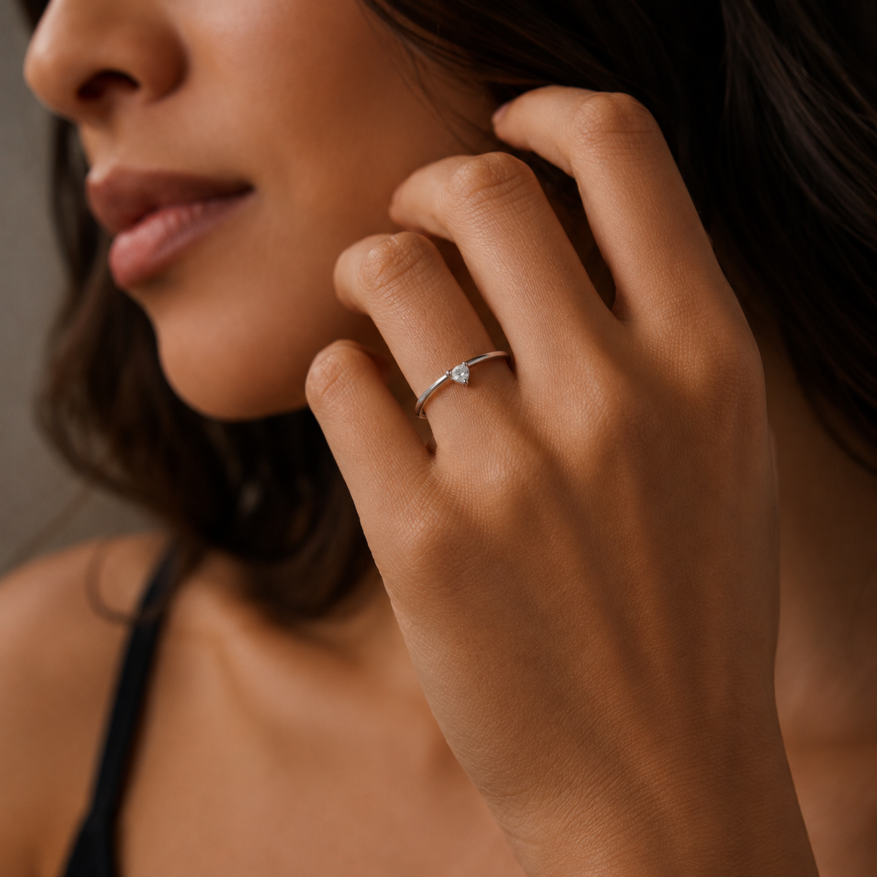 Skinny Trillion Ring in 18K Gold Vermeil