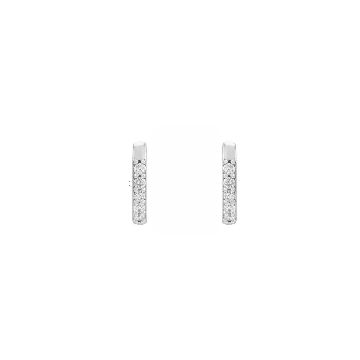 Diamond Small Diamond Hoop Earrings - Camille Jewelry