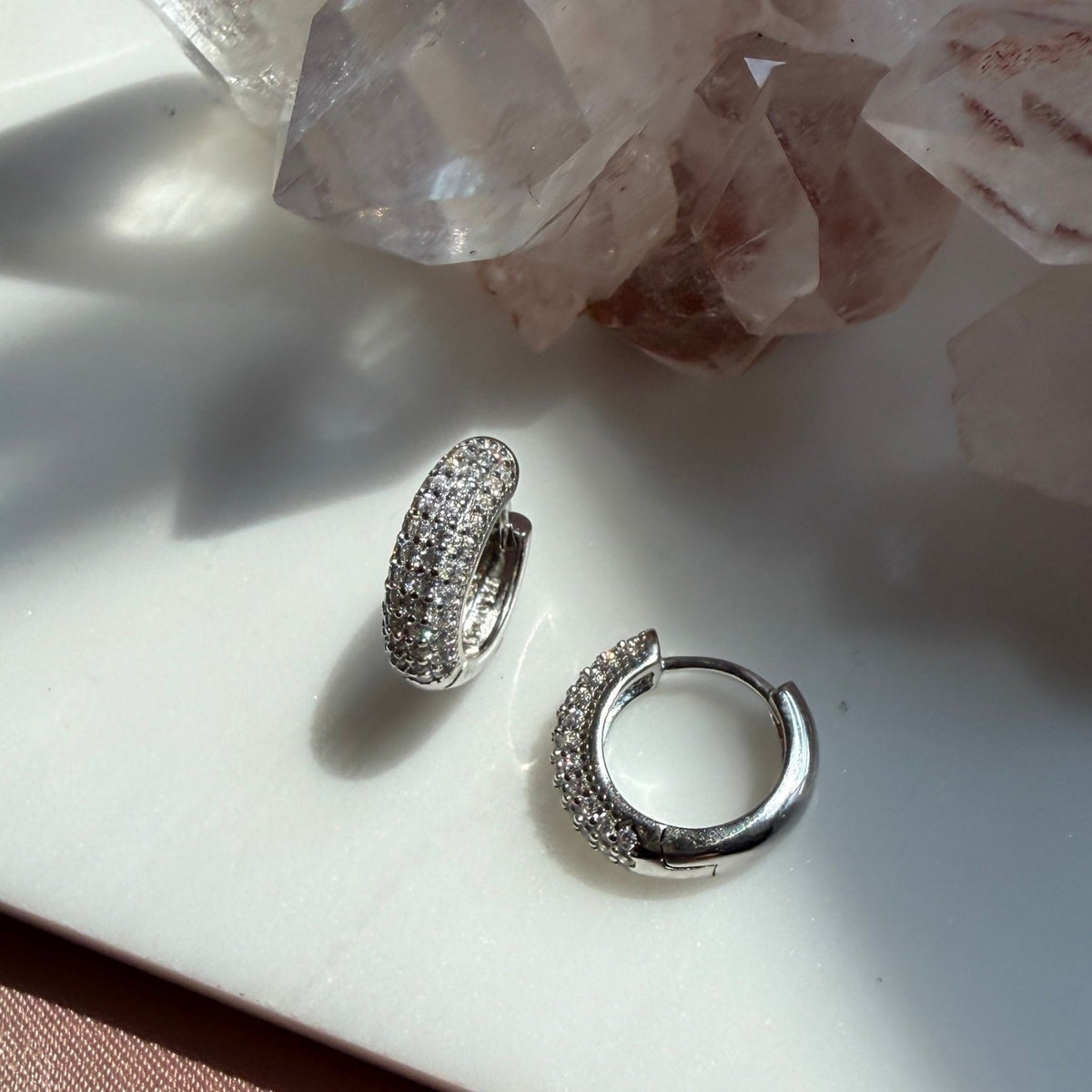 Sterling Silver Mini Hoop Earrings - Camille Jewelry