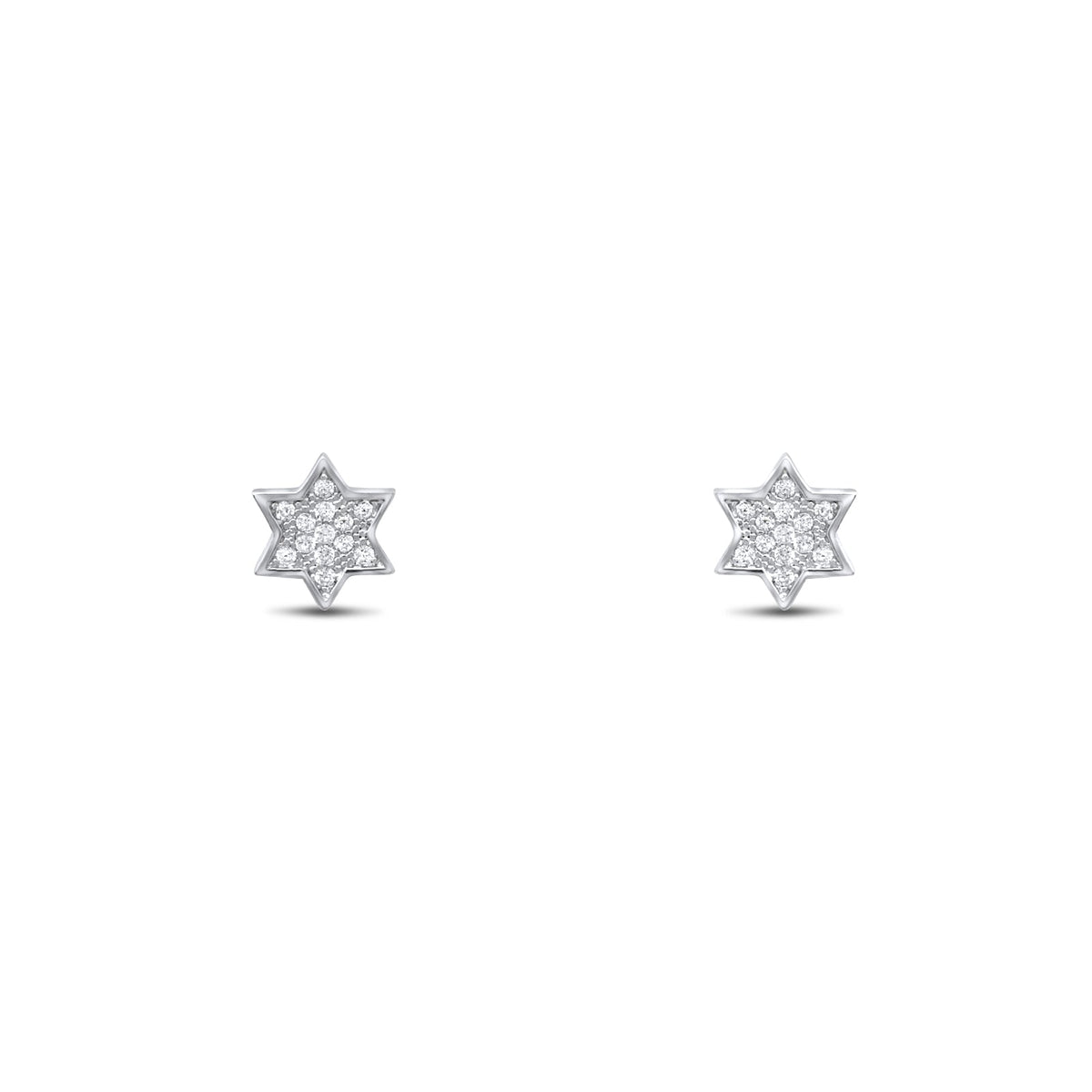 Sterling Silver Star Pavé Stud Earrings – Dainty Sparkle Jewelry - Camille Jewelry