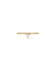 Women’s Stacking Ring – Skinny Trillion Pavé Band in Gold Vermeil - Camille Jewelry