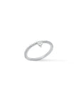 Women’s Stacking Ring – Skinny Trillion Pavé Band in Gold Vermeil - Camille Jewelry