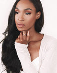 Women’s Stacking Ring – Skinny Trillion Pavé Band in Gold Vermeil - Camille Jewelry