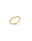 Women’s Stacking Ring – Skinny Trillion Pavé Band in Gold Vermeil - Camille Jewelry