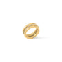 Convertible Pavé Gold-Plated Insert ring Band on a white background – Stackable Classic - Camille Jewelry