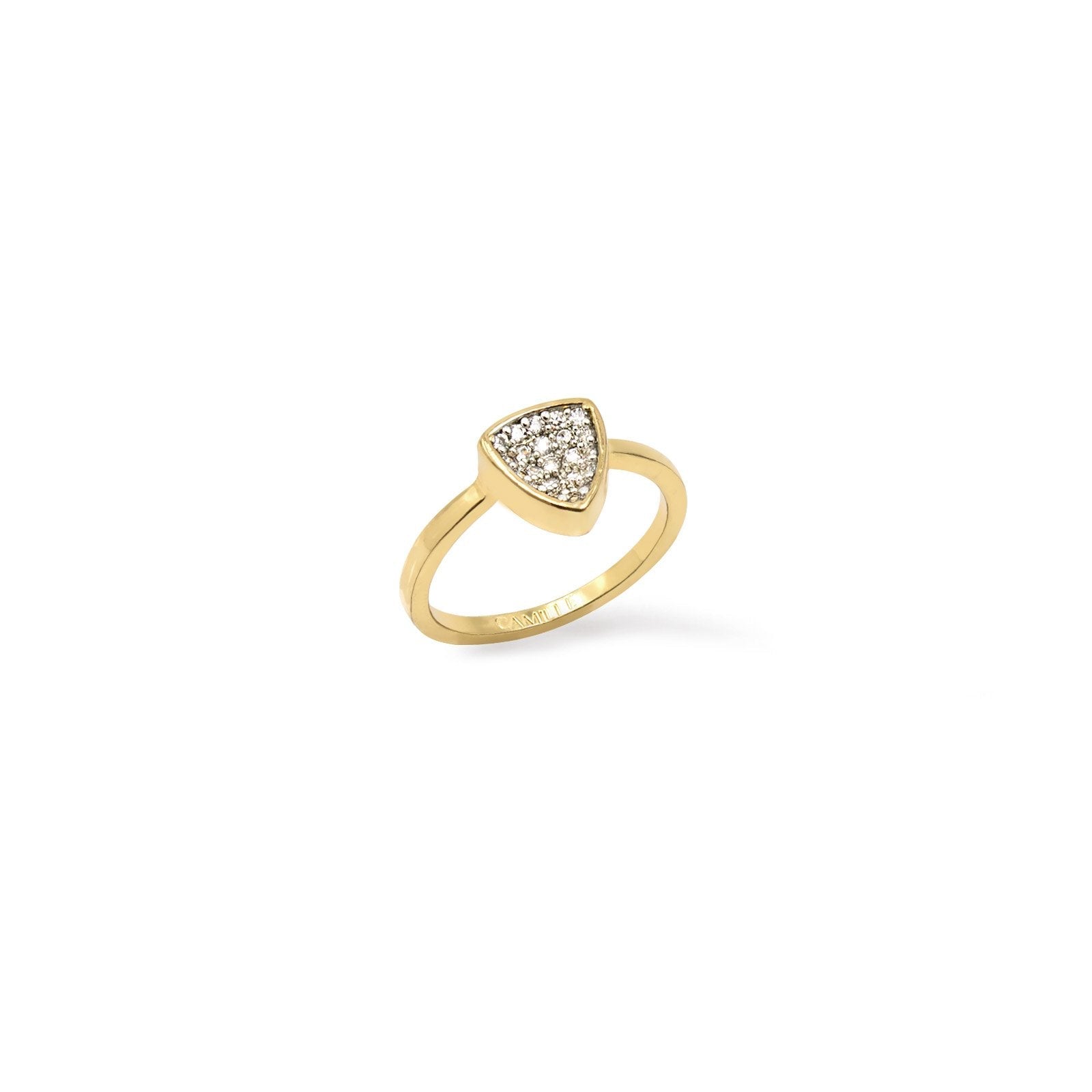 Thyra - Pave Concave Ring - Camille Jewelry