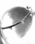 Trillion Cuff Bracelet – Edgy Bangle in Sterling silver on a crystal - Camille Jewelry