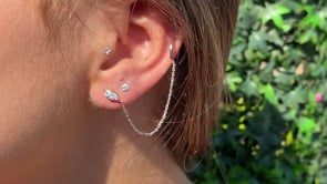 THEIA TRILLION CZ STUDS EAR CUFF - CAMILLE JEWELRY 