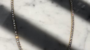 gold vermeil tennis necklace | Camille Jewelry