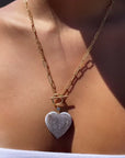 Gold Filled Druzy Quartz Heart Necklace | Camille Jewelry